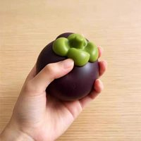 Fruit Squishy Promotionele Speelgoed Leuk Mangosteen Knijp Stress Speelgoed Mini Hand Speelgoed voor Party Favoren School Beloningen Cadeau Weggevers