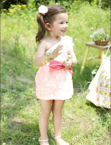Robe de soirée élégante sans manches blanche avec nœud pour filles, style princesse, vente en gros, pour enfants, de Chine - Product Image 6