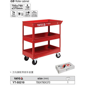 Yato 3 Drawer <b>Tool</b> <b>Cart</b> YT-55210 Steel Mobile Workbench <b>For</b> Auto Repair - Product Image 2