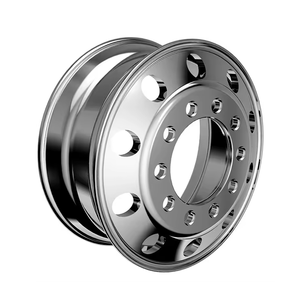 Rueda de Aluminio Cromado Forjado con Logotipo Personalizado 9 X 24.5 para Camión con Remolque, Alta Resistencia, Ligera, Nueva - Product Image 6
