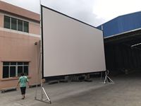 Écran de projection portable Telon 120 pouces à pliage rapide avec cadre 16:9/4:3/1:1 Format personnalisé Garantie 1 an Flight Case