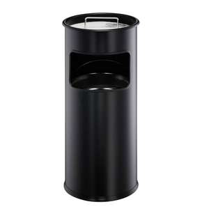 DURABLE - 3330-58 Corbeille cylindrique en métal 17L avec cendrier-EAN 4005546989044 Poubelles et cendriers Poubelles en métal - Product Image 1