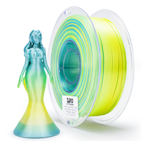 Échantillon gratuit Vente en gros de filaments PLA 3D dégradés de soie Tiges en plastique biodégradables Filament pour imprimante 3D ZIRO