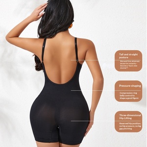 Plus-Size One-Piece <b>Body</b> <b>Shaper</b> Straps Tummy-Control Butt-Lifting Waist-Cinching Briefs <b>Women</b> Seamless Nylon Shapewear - Product Image 3