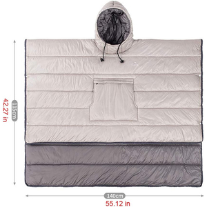 KingGear Capa a prueba <span class=keywords><strong>de</strong></span> viento Usable Manta con capucha Sobre Ligero Campamento Saco <span class=keywords><strong>de</strong></span> <span class=keywords><strong>dormir</strong></span> para mochilero Senderismo - Product Image 3