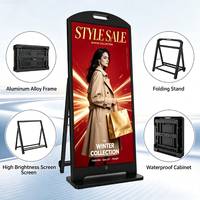 Écran d'affichage numérique LED couleur mobile d'extérieur 2026, étanche IP65, sur pied, haute luminosité pour centres commerciaux