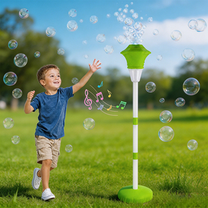 Máquina de Burbujas con Forma de Farola, Funciona con Pilas, Soplador de Burbujas Automático con Luz y Música para Niños, Jardín, Piscina, Fiestas al Aire Libre - Product Image 4