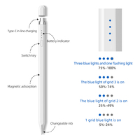 Stylet capacitif intelligent Wisoneng ID755 pour dessin actif, détection d'angle d'inclinaison, pointe remplaçable, magnétique, plastique, aluminium