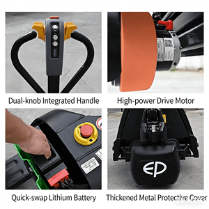 Draagbare 1500kg elektrische pallettruck op lithium-ion batterij, geschikt voor gebruik in levensmiddelenwinkels, 1,5 ton elektrische pallettruck - Product Image 5