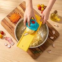 2-in-1 Mandoline Snijder Handmatige Groentesnijder 1,7 mm Julienne Keuken Keukenapparaat Vaatwasmachinebestendig Verstelbaar PP Plastic