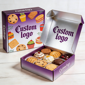 Boîtes à biscuits 5x5x2 pouces, emballage <span class=keywords><strong>de</strong></span> boulangerie, design du Nouvel An chinois, livraison, logo personnalisé, boîte à pâtisserie <span class=keywords><strong>de</strong></span> luxe - Product Image 3