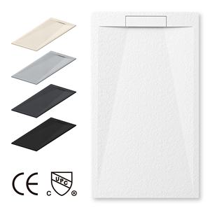 Receveur de <span class=keywords><strong>douche</strong></span> sur pied blanc de style italien Base de <span class=keywords><strong>douche</strong></span> découpable en pierre artificielle à surface mate - Product Image 1