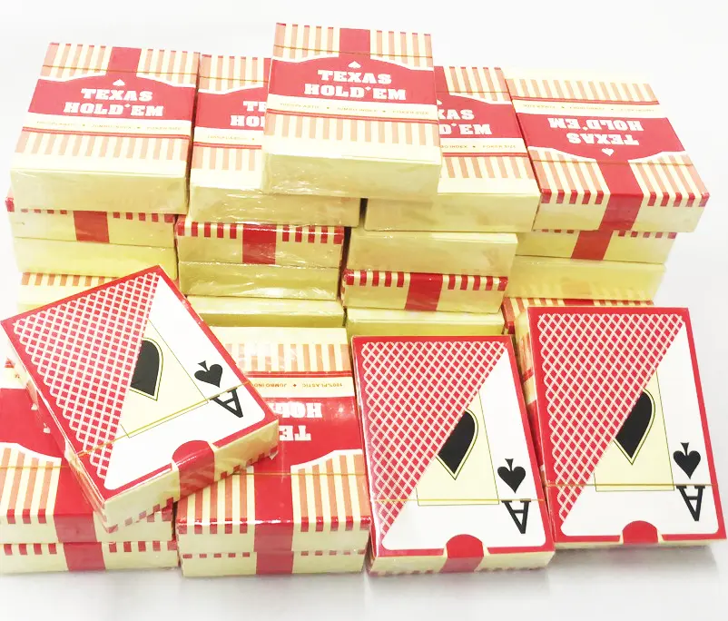 100% PVC Poker Durable Texas Hold'em Poker Cards With Big Words as Wide PVC Card for Gaming