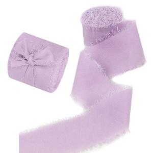 Cinta de Chifón Personalizada para Decoración Navideña, Rollo de Cinta de Seda con Borde Deshilachado, Alta Cantidad - Product Image 3