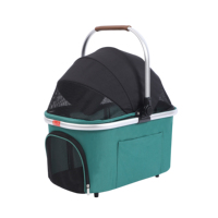 Poussette pour animaux de compagnie de luxe de l'usine directe OEM pliable en aluminium Tube chariot à chien chariot avec tissu Oxford pour petits chiens