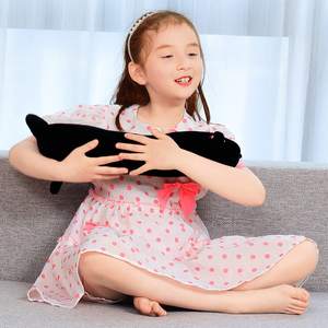 Venta al por mayor de lindos juguetes de peluche con forma de gato, almohada larga de felpa para el cuello, cojines con relleno de algodón PP para dormir en el dormitorio - Product Image 5