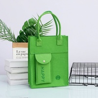 Sac fourre-tout en feutre A4 avec motif lettres, poignée ouverte, pliable, pour l'étude, le quotidien et l'extérieur