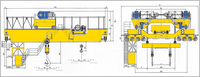 Pont roulant de fonderie à double poutre QDY de 32/5 tonnes pour la fabrication d'acier