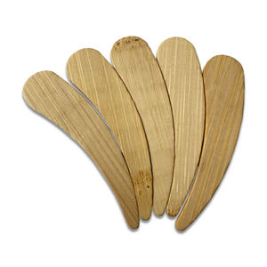 Spatola curva di bambù ecologica spatola per <span class=keywords><strong>trucco</strong></span> a mezzaluna <span class=keywords><strong>paletta</strong></span> cosmetica - Product Image 5