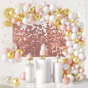 Festa di compleanno decorazione di nozze argento Glitter sfondi nuziali feste nuziali luccicante parete sfondo pannelli di paillettes - Product Image 2