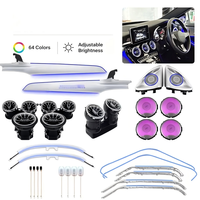 Kit d'éclairage d'ambiance LED pour Mercedes-Benz Classe C W205 GLC X253, 12V, 64 couleurs, systèmes d'éclairage automobile LHD/RHD