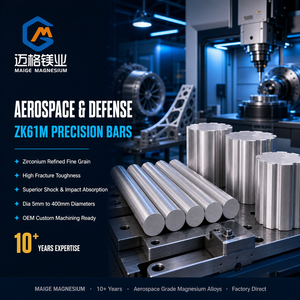 แท่งแมกนีเซียมอัลลอยด์ Maige ZK61M ความเหนียวสูง ผิวขัดเงาแบบซาติน เส้นผ่านศูนย์กลาง 5-400 มม. มาตรฐาน ASTM UNS สำหรับอุตสาหกรรมความแม่นยำ - Product Image 4