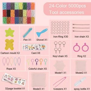 2025 New DIY <b>Puzzle</b> Toy for Kids 5000 Beads 24 Colors 5mm Sticky Slime Plastic Magic Beads Shape - Product Image 2