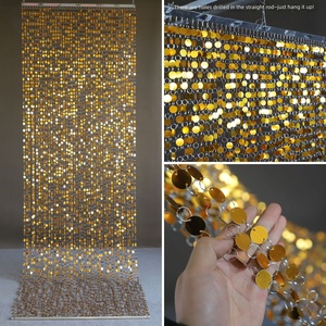 Tenda di Paillettes Dorate di Lusso per Decorazione di Matrimoni e Palchi per Banchetti - Product Image 3