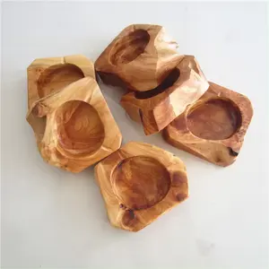 Wholesale Wooden Ashtray Smoking Accessories Cigar Ashtray Irregular Shape Tabletop Decoration Ashtray