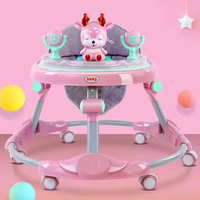 Marche-bébé pliable pour apprendre à marcher, jouet populaire pour bébés avec roues pliables faciles à utiliser et fonctionnalités interchangeables