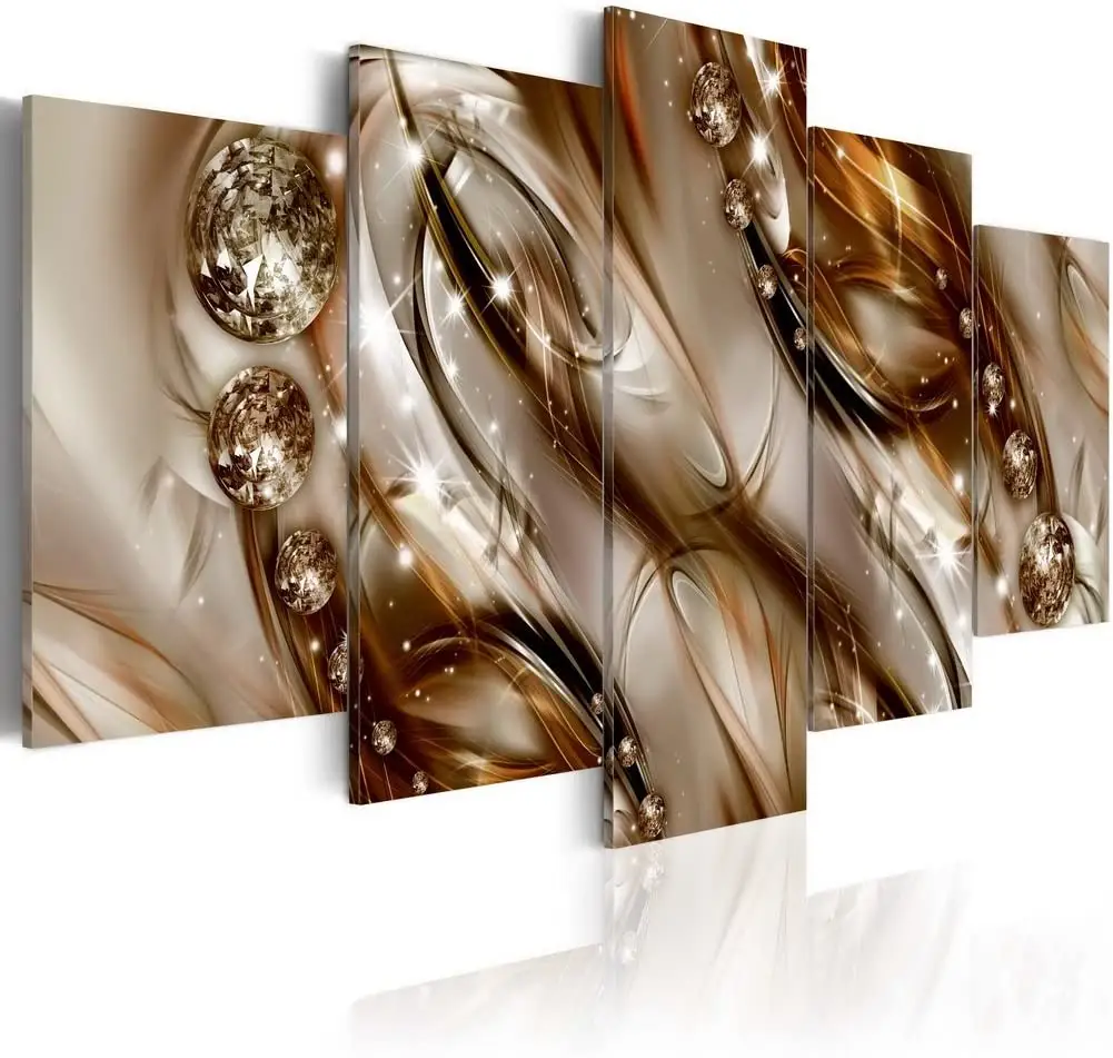 Home Decor Brown Print soggiorno Modern Hd Modern Abstract Wall Art Canvas stampa UV pittura stampata 2 Set 10 colori appesi