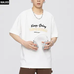 Kaleo批发重磅棉超大休闲服男士素色设计休闲圆领t恤