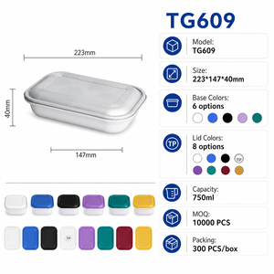กล่องพลาสติก PP เกรดอาหาร ขนาด 750 มล. รูปทรงสี่เหลี่ยม ป้องกันการงัดแงะ ใช้กับไมโครเวฟได้ ปลอดสาร BPA ฝาปิดล็อคกันรั่วซึม ใช้ซ้ำได้ เหมาะสำหรับใส่ซูชิ พิซซ่า บะหมี่ ขนม - Product Image 2