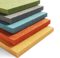 Panneaux acoustiques en fibre de polyester insonorisants, auto-adhésifs, résistants au feu, écologiques, modernes, pour studio, haute densité, DIY