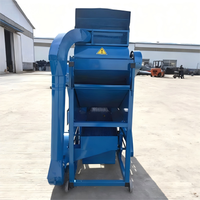 Vente chaude haute efficacité Double ventilateur Double arbre Double re-battage 50 modèle décortiqueur d'arachides pour les fermes et les maisons