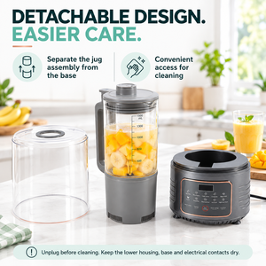 <span class=keywords><strong>Blender</strong></span> chaud <span class=keywords><strong>et</strong></span> froid avec carafe en verre <span class=keywords><strong>de</strong></span> 1,3 L, machine à lait <span class=keywords><strong>de</strong></span> soja pour soupes, bouillies, <span class=keywords><strong>jus</strong></span> <span class=keywords><strong>et</strong></span> aliments pour bébés - Product Image 4