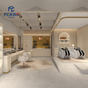 Nội thất spa sang trọng, tủ đựng đồ màu be cao cấp, thiết kế nội thất salon làm đẹp và spa nail. - Product Image 3