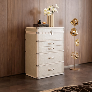 Gabinete <span class=keywords><strong>de</strong></span> Joyería <span class=keywords><strong>de</strong></span> Lujo, Moderno, <span class=keywords><strong>de</strong></span> Diseño, con Laterales Rígidos y Alambre <span class=keywords><strong>de</strong></span> Cobre, para Almacenamiento <span class=keywords><strong>de</strong></span> Joyas en Villas y Mansiones, Mueble Premium - Product Image 4