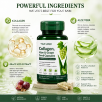 Capsules de collagène, d'aloe vera et de pépins de raisin, complément beauté pour l'hydratation de la peau, anti-âge, antioxydant, soutien OEM ODM