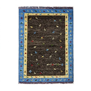 Collection Ocean Art - Tapis de prière en laine et coton à poils coupés, tissé à la main, de luxe, style Kilim, respectueux de l'environnement - Product Image 1