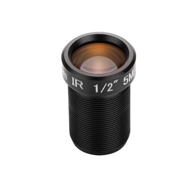 HS 1/2" F2.4 5MP 25mm 4K M12 Mount Manual Focus Fixed Macro CCTV Board Cam Lens 18.3 Angle of View M12-25IR