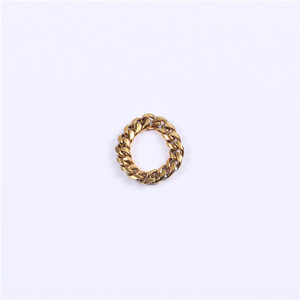 高端18k纯黄金个性链环不锈钢时尚简约镀金首饰 - Product Image 5