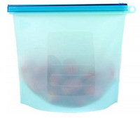 1000ml FDA sacs de stockage en silicone sans BPA de qualité alimentaire sacs en silicone réutilisables pour l'organisation à domicile voyage écologique