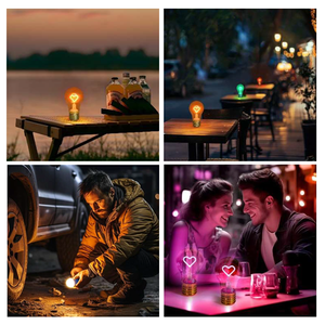 Lampadina LED a Filamento Hello Decoration A70 Moderna in Plastica, Ricaricabile USB 5V, Effetto Farfalla, Durata 8-10 Ore, Attacco E40, 2700K CRI 80 - Product Image 6