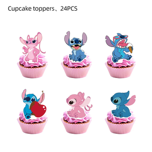 Lot de 24 décorations de gâteau à thème pour enfants, fournitures de fête d'anniversaire pour filles, cadeau de douche de bébé, cupcakes - Product Image 3