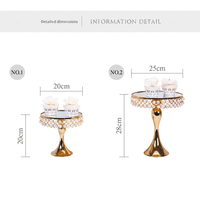 Luxe metalen dessertstandaard met twee lagen, voor taart, fruit, bruiloft, afternoon tea en gebak.