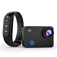 Caméra d'action sportive 4K 30fps WiFi à double écran tactile 16MP, étanche, mini DVR extérieur avec MicroSD, 170°, 40M, ralenti