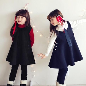 Robe décontractée en coton tricoté pour filles, avec motifs, idéale pour l'hiver - Product Image 1