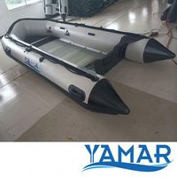 Bateau pneumatique à rames de 460 cm de type A en PVC de 1,2 mm avec plancher en aluminium de 15 pieds (4 m)