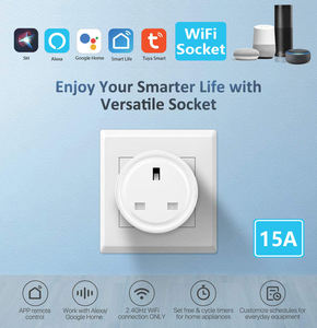 TY-UK-3S WiFi <b>Smart</b> Plug UK Standard Work With Alexa Si-ri 15A for <b>Smart</b> Home Tuya Wifi <b>Smart</b> Plug UK <b>Socket</b> - Product Image 2